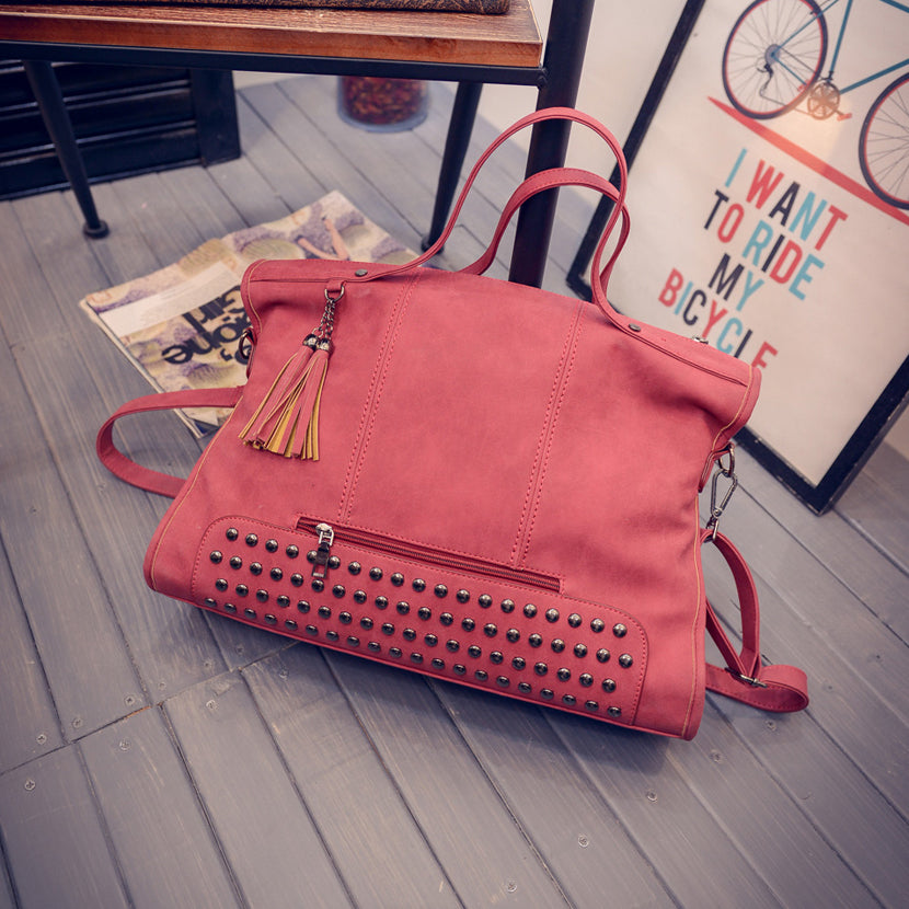 TEEK - Rivet Ting Fashion Rivet Bag BAG theteekdotcom Red (30cm<Max Length<50cm) 