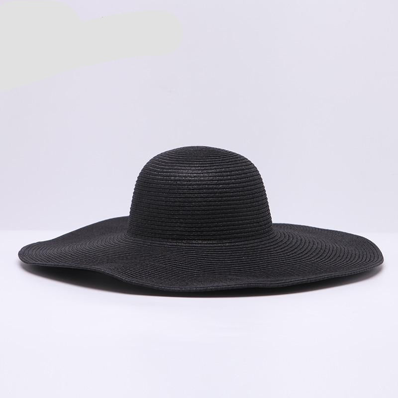 TEEK - Wide Brim Floppy Straw Hat HAT theteekdotcom 009 black  