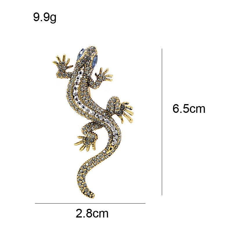 TEEK - Crystal Lizard Brooch JEWELRY theteekdotcom lizard 5  