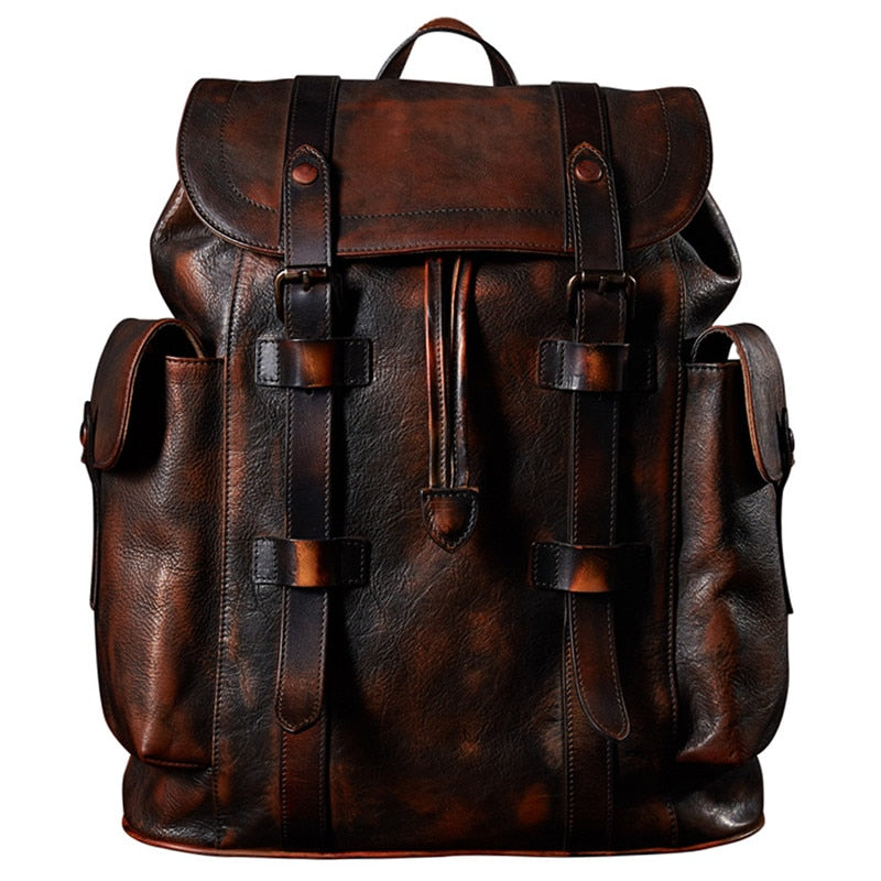 TEEK - Real Leather DB Military Backpack BAG theteekdotcom   