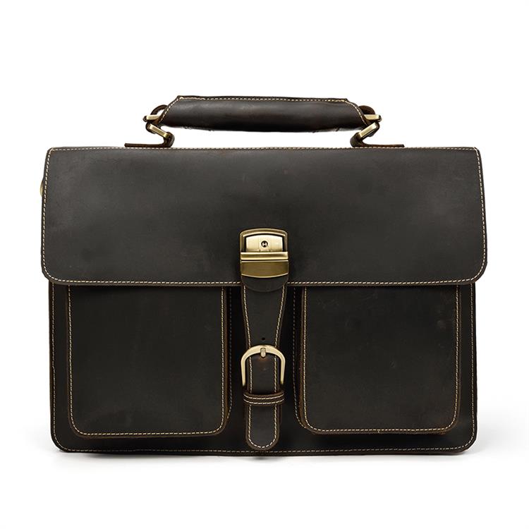 TEEK - Genuine Vintage Briefcase | Various Styles BAG theteekdotcom Dark Brown 41cm  
