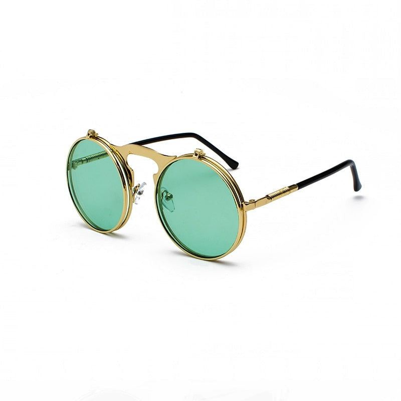 TEEK - Vintage Funk Flip Sunglasses EYEGLASSES theteekdotcom C9GoldGreen  