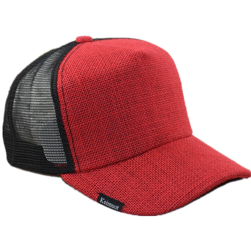 TEEK - Rear Mesh Snapback Hats HAT theteekdotcom red  