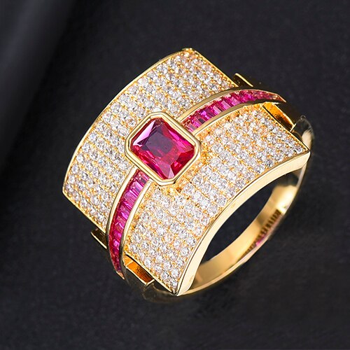 TEEK - Shine Stack Belt Rings JEWELRY theteekdotcom Ruby Gold 4 