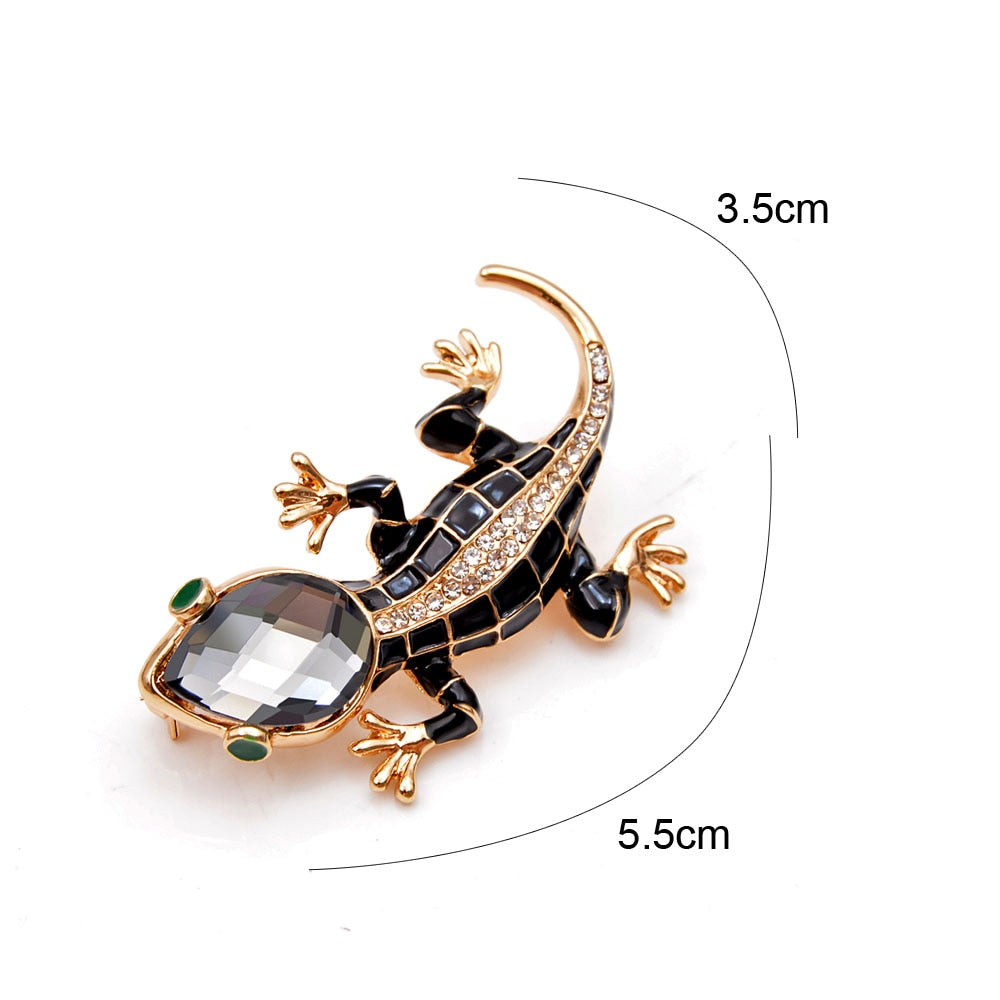 TEEK - Crystal Lizard Brooch JEWELRY theteekdotcom lizard 1  