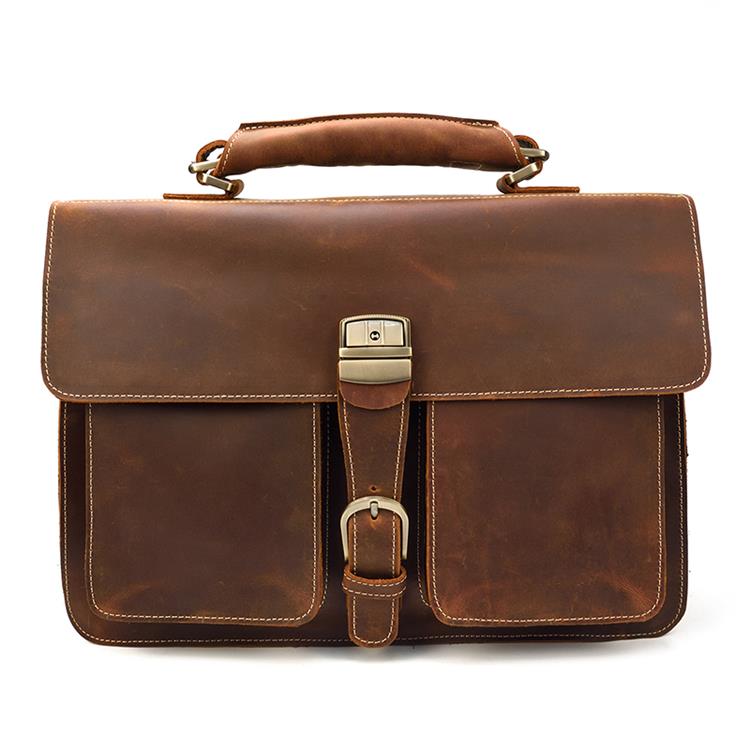 TEEK - Genuine Vintage Briefcase | Various Styles BAG theteekdotcom Light Brown 41 cm  