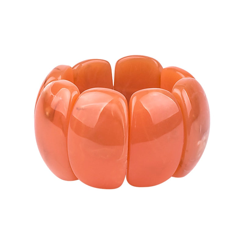 TEEK - Classic Stretch Cuff Bracelets JEWELRY theteekdotcom orange  