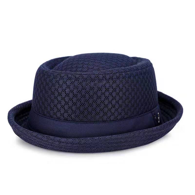 TEEK - England Jazz Mesh Straw Retro Hat | Various Colors HAT theteekdotcom dark blue M 22.83in 