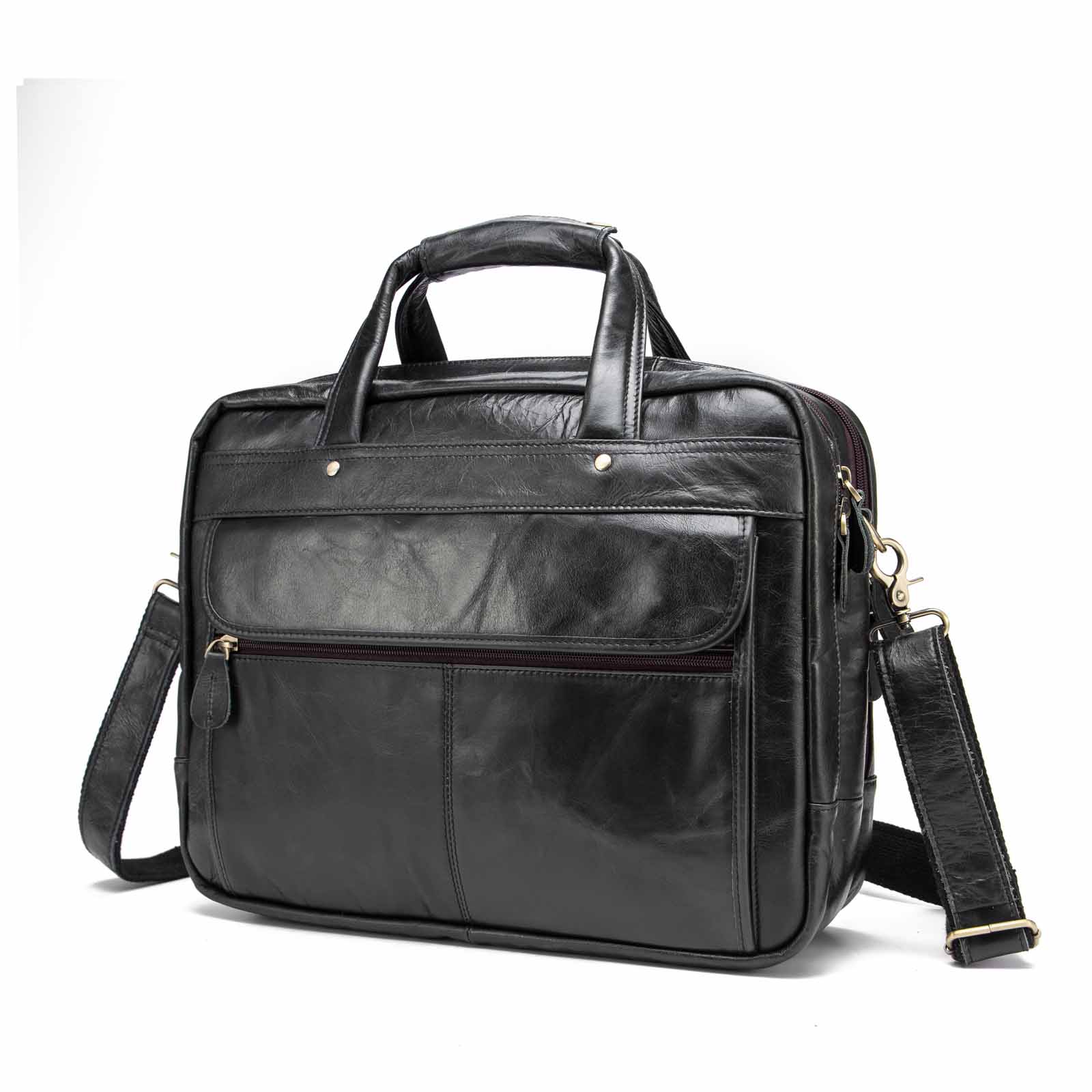 TEEK - Real Leather Antique Style Briefcase BAG theteekdotcom blue-black  