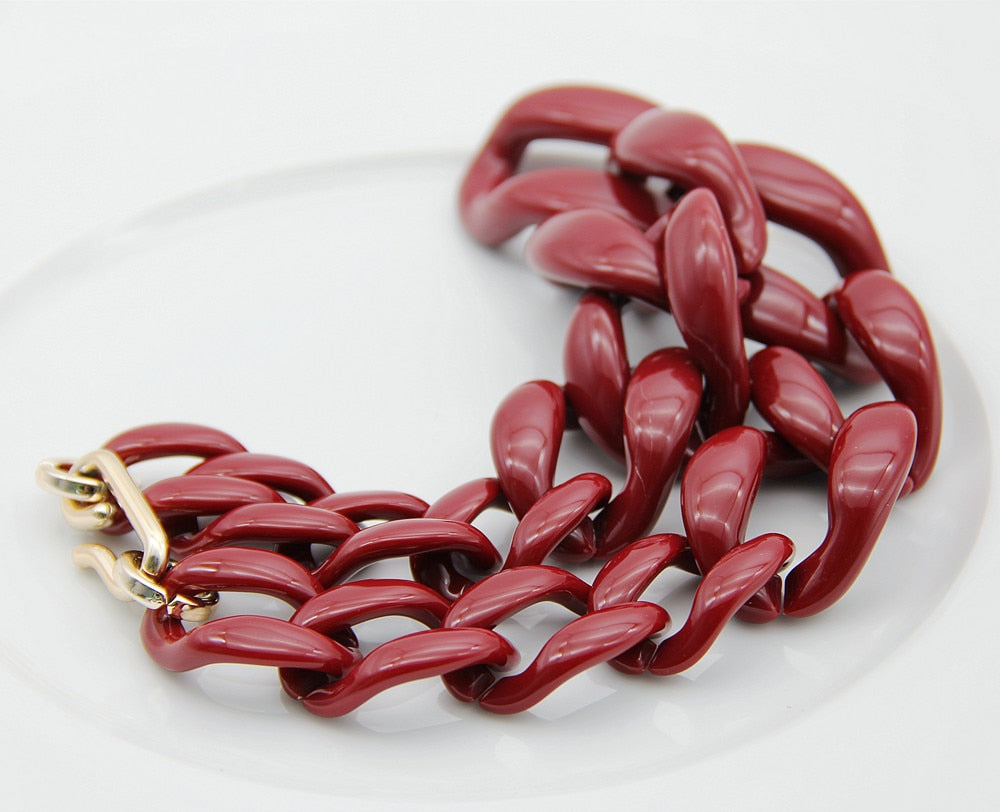 TEEK - Big Beauty Acrylic Chunky Chain Necklace JEWELRY theteekdotcom   