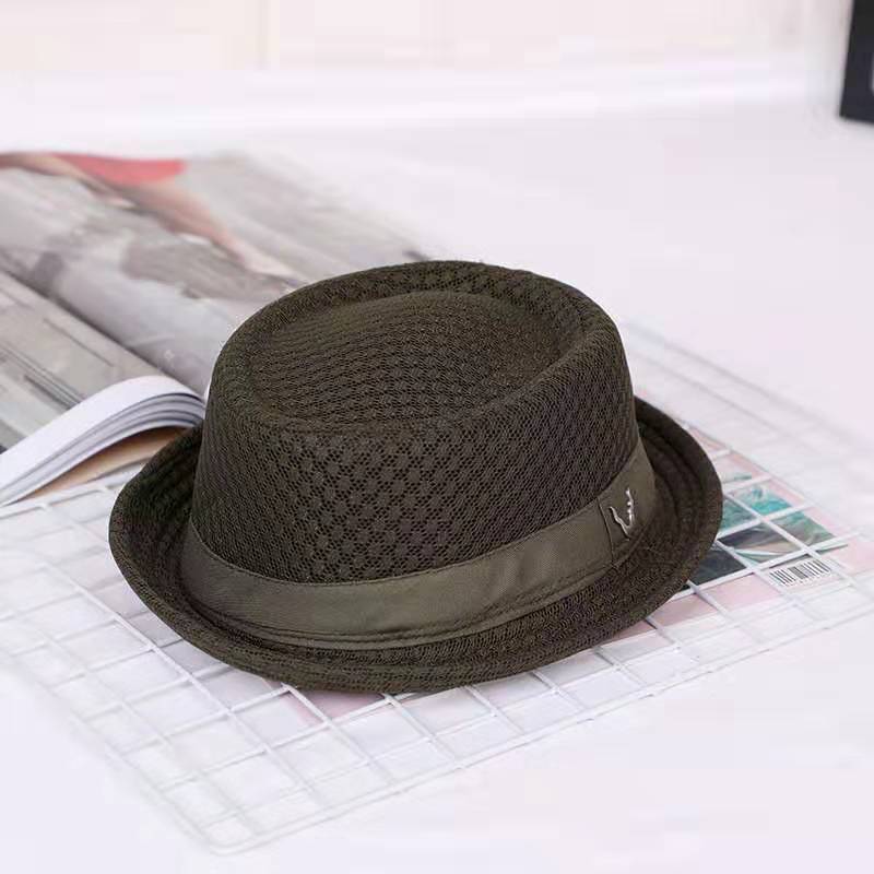 TEEK - England Jazz Mesh Straw Retro Hat | Various Colors HAT theteekdotcom dark olive M 22.83in 
