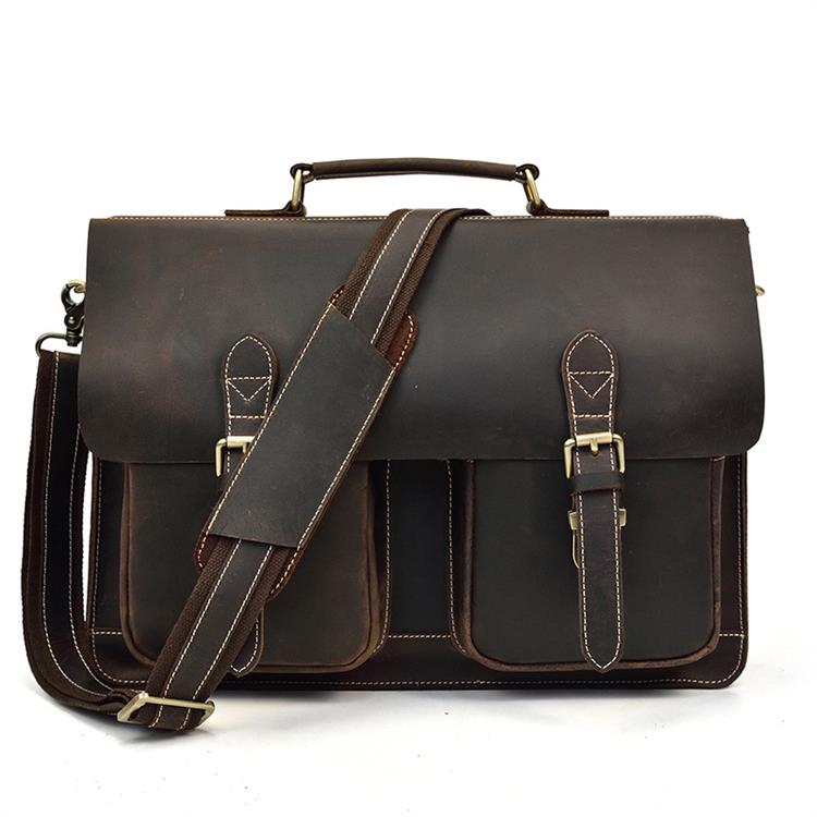 TEEK - Genuine Vintage Briefcase | Various Styles BAG theteekdotcom Dark Brown 42cm  