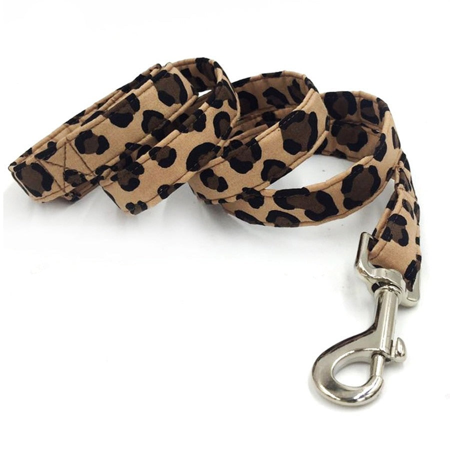 TEEK - Print Dog Collar and Lead Set with Bow Tie PET SUPPLIES theteekdotcom leash XS 