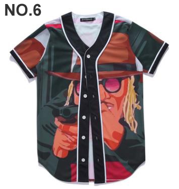TEEK - 3D Printed Baseball Jersey Shirts TOPS theteekdotcom NO 6 M 