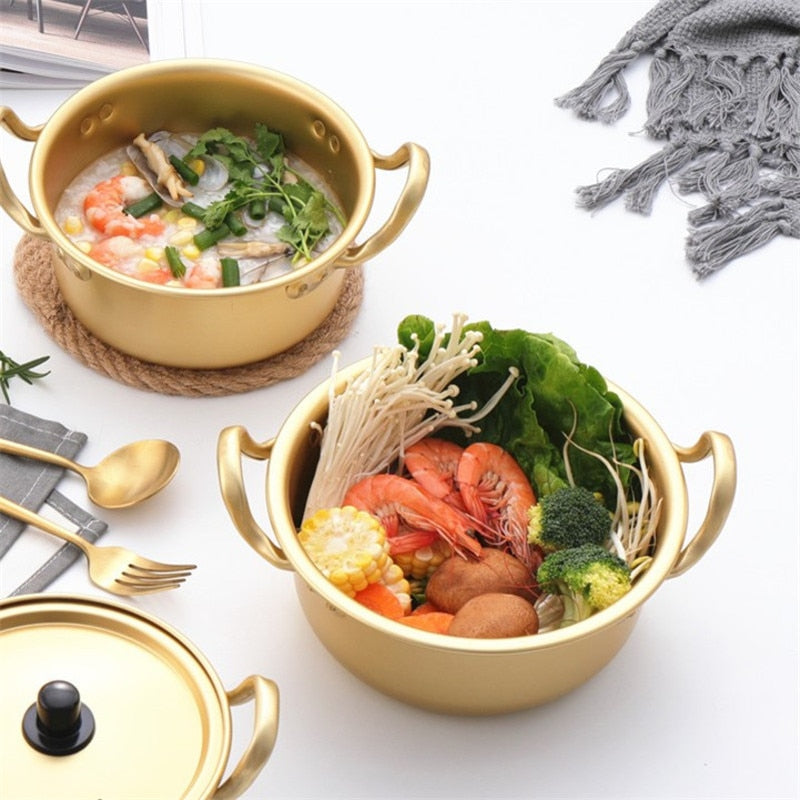TEEK - Korean Ramen Noodles Aluminum Pot With Lid HOME DECOR theteekdotcom   