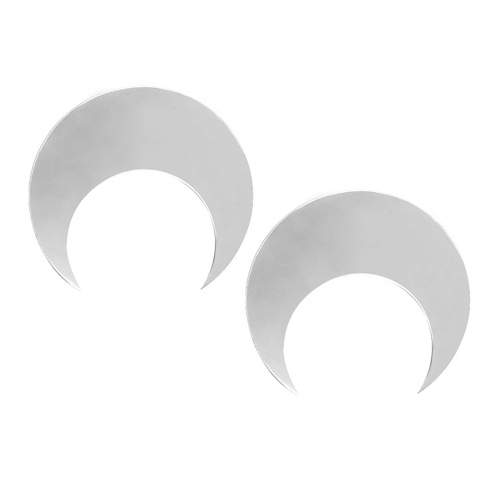 TEEK - Big Moon Acrylic Earrings JEWELRY theteekdotcom silver  