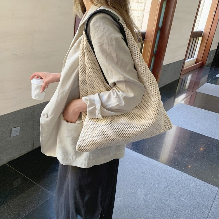 TEEK - Wicker Woven Shoulder Bag BAG theteekdotcom   