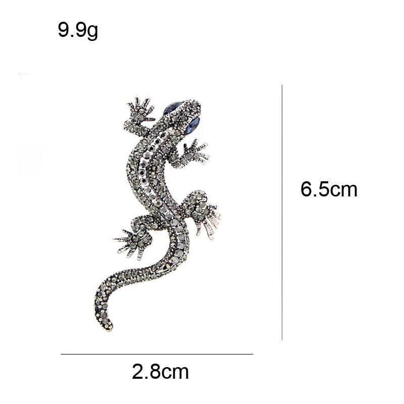 TEEK - Crystal Lizard Brooch JEWELRY theteekdotcom lizard 6  