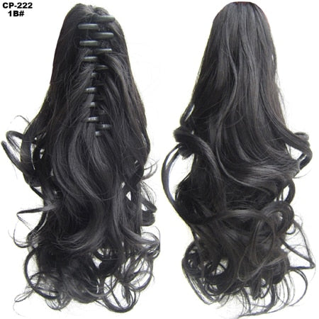TEEK - Synth N Go Hair Extension Claw HAIR theteekdotcom 1B Wavy 14 inches 