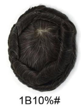 TEEK - Euro-Touch Invisible Knot Toupee HAIR theteekdotcom 8x10 6 inches free|100%|1B10#