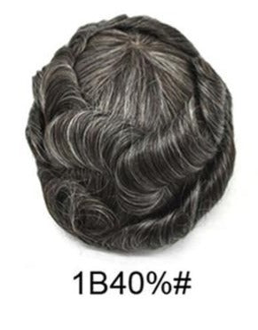TEEK - Euro-Touch Invisible Knot Toupee HAIR theteekdotcom 8x10 6 inches free|100%|1B40#