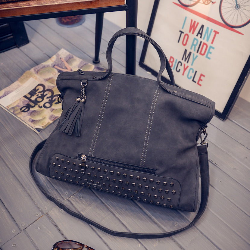 TEEK - Rivet Ting Fashion Rivet Bag BAG theteekdotcom Black (30cm<Max Length<50cm) 