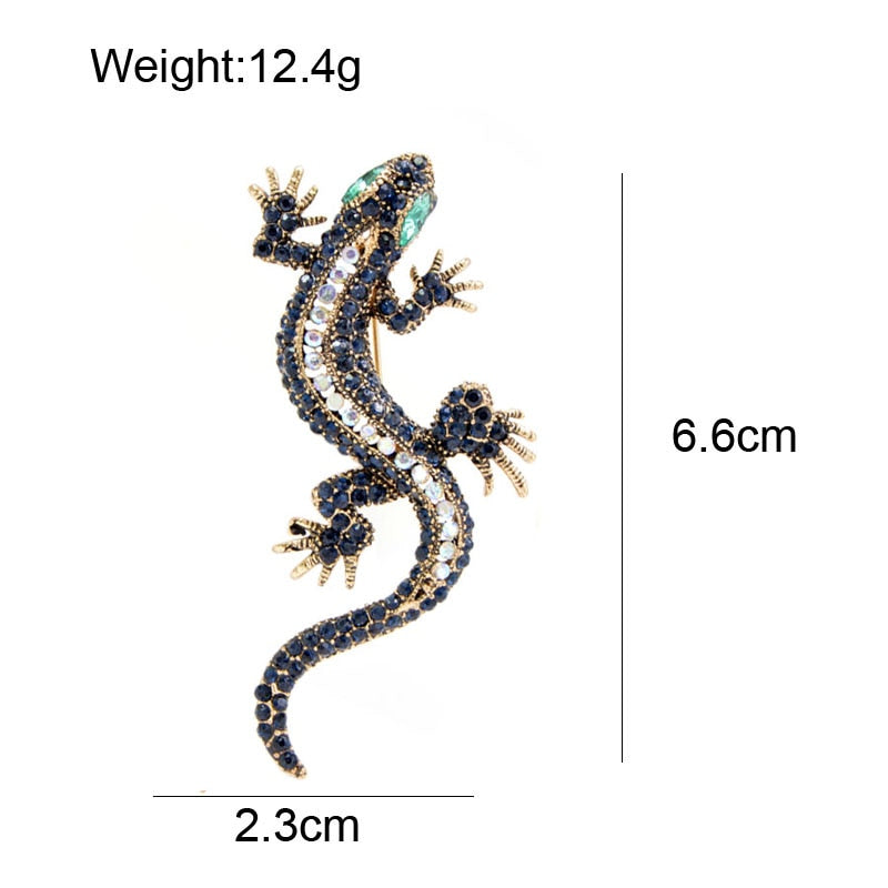 TEEK - Crystal Lizard Brooch JEWELRY theteekdotcom lizard 11  