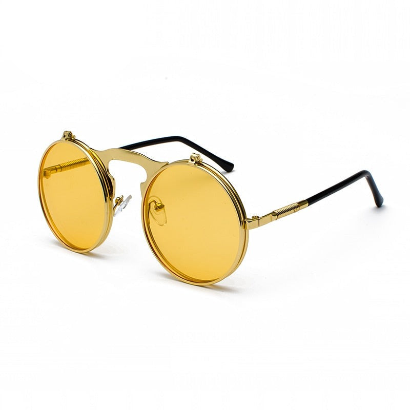 TEEK - Vintage Funk Flip Sunglasses EYEGLASSES theteekdotcom C12GoldYellow  