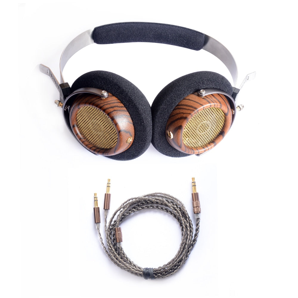 TEEK - Semi-Open-Back HIfi Olive Wooden Headphones With 5N EARPHONES theteekdotcom   