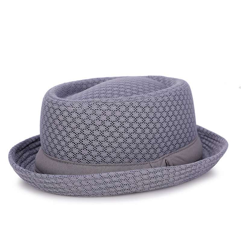 TEEK - England Jazz Mesh Straw Retro Hat | Various Colors HAT theteekdotcom grey M 22.83in 