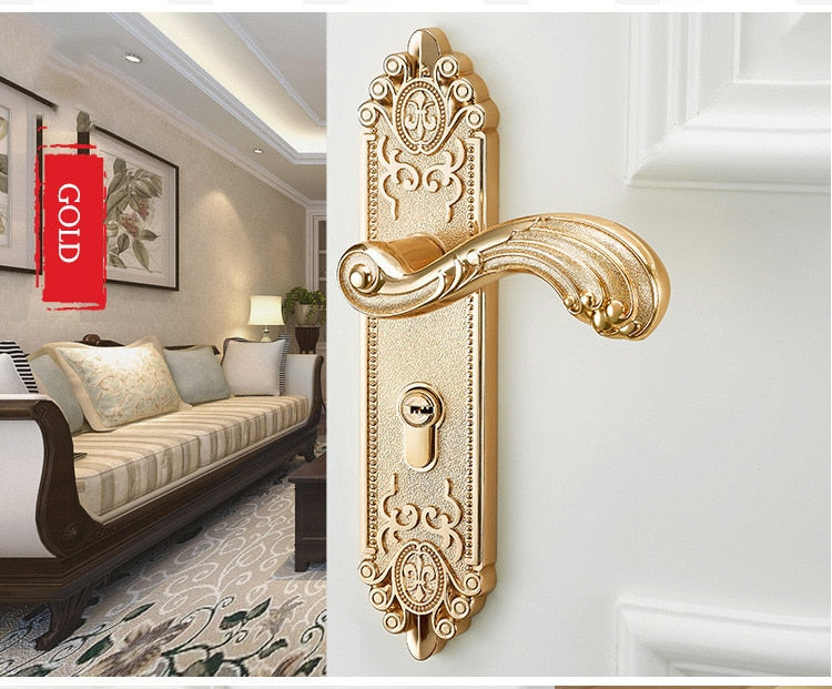 TEEK - European Style Mute Room Door Lock Handle HOME DECOR theteekdotcom Gold 25-30 days 1.97in | 1.77in