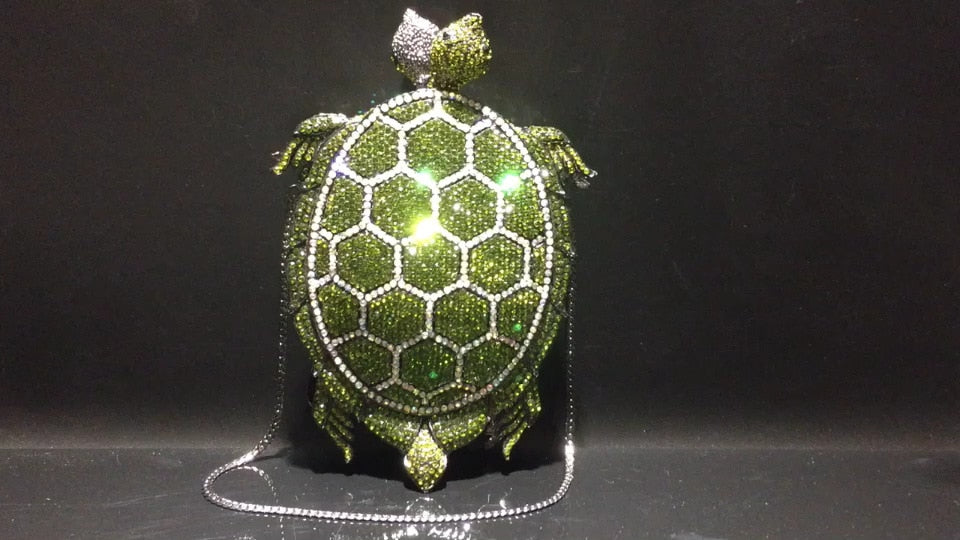 TEEK - Turtle Bling Crystal Handbag BAG theteekdotcom A  