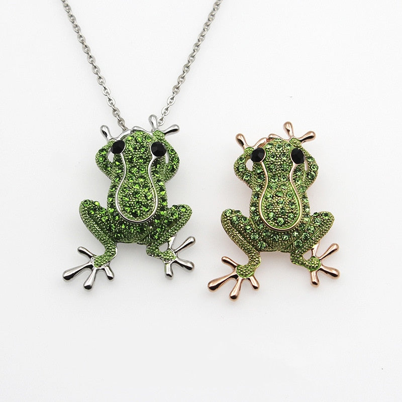TEEK - Frog Stone Charm Statement Necklaces & Brooches JEWELRY theteekdotcom   