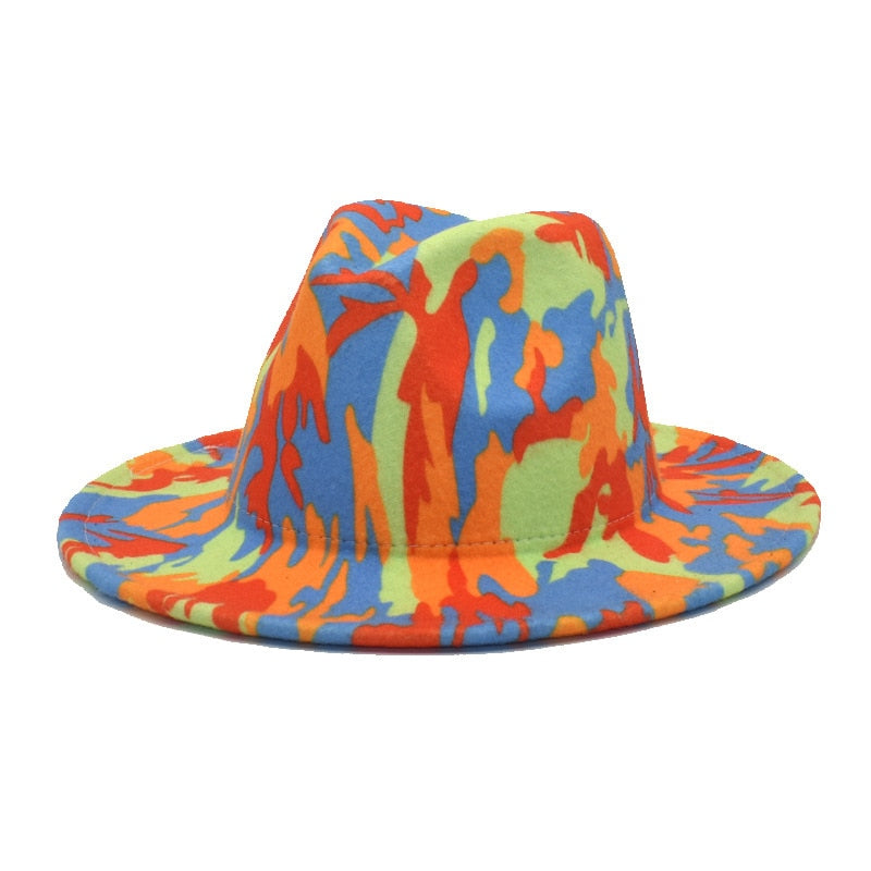 TEEK - Variety of Colorful Wide Brim Fedora Hat HAT theteekdotcom 13 23.23-23.62in 