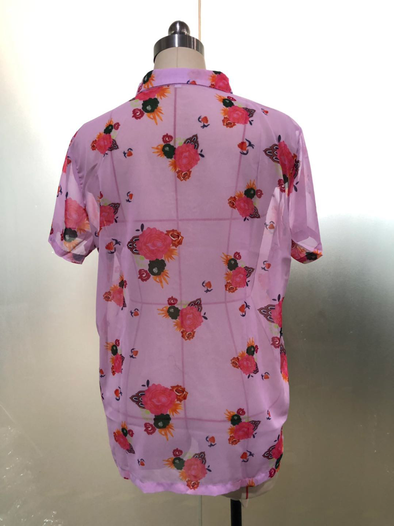 TEEK - Floral Sheer Shirt TOPS theteekdotcom   