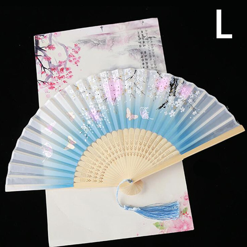 TEEK - Flower Patterned Folding Hand Fan FAN theteekdotcom L  