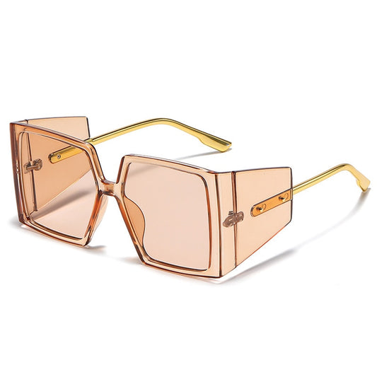 TEEK - Square Barely Blockers Sunglasses EYEGLASSES theteekdotcom Light Brown-Brown  