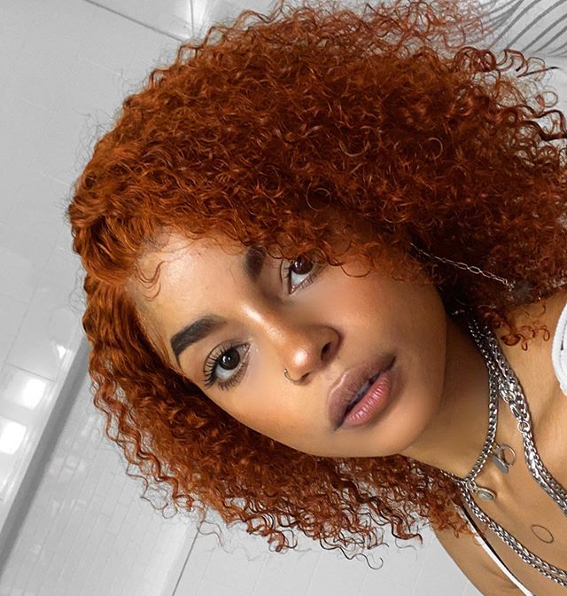 TEEK - Curly Orange Bite Wig HAIR theteekdotcom   