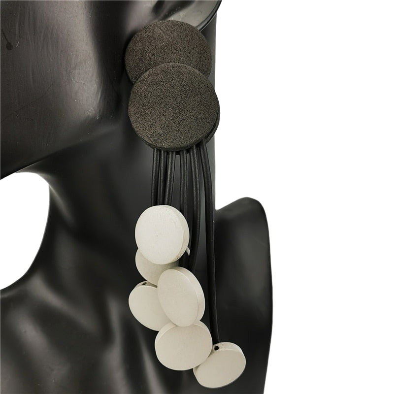TEEK - Rubber Drop Wood Heart Earrings JEWELRY theteekdotcom Style 10 grey  