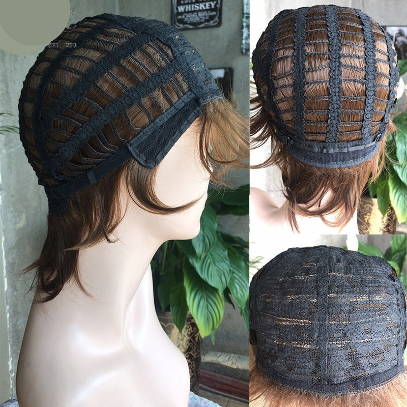 TEEK - Synth Short Shaped Taper Wigs HAIR theteekdotcom   