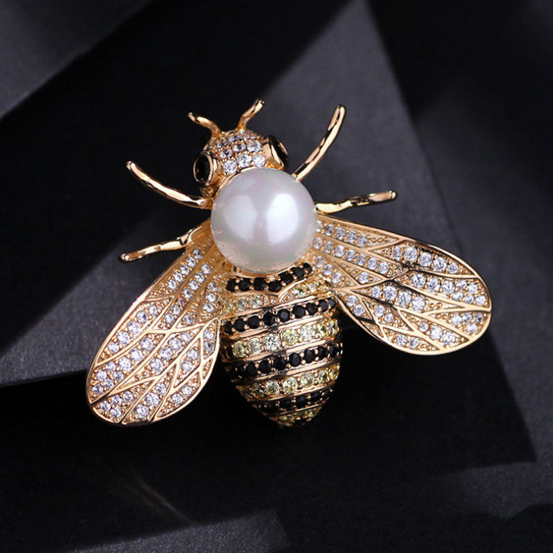 TEEK - Little Bee Brooch JEWELRY theteekdotcom White Pearl  