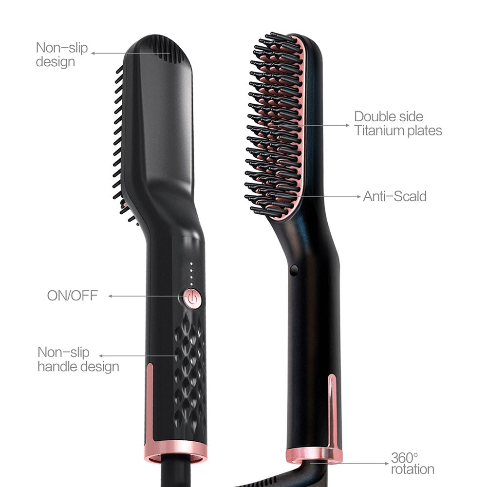 TEEK - Beard Hot Straightener Brush HAIR CARE theteekdotcom   