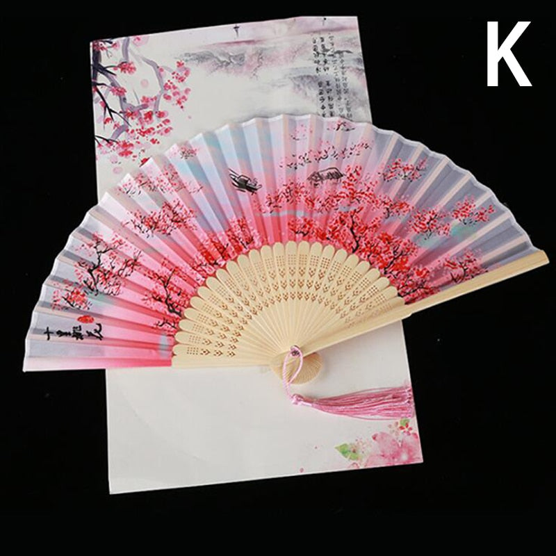 TEEK - Flower Patterned Folding Hand Fan FAN theteekdotcom K  