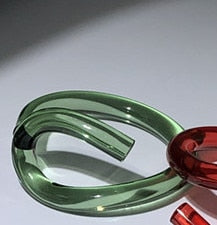 TEEK - Transparent Acrylic C Bangles | Various Colors JEWELRY theteekdotcom Green  