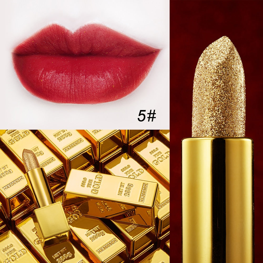 TEEK - Moisturizing Red Gold Stick Lipstick MAKEUP theteekdotcom   