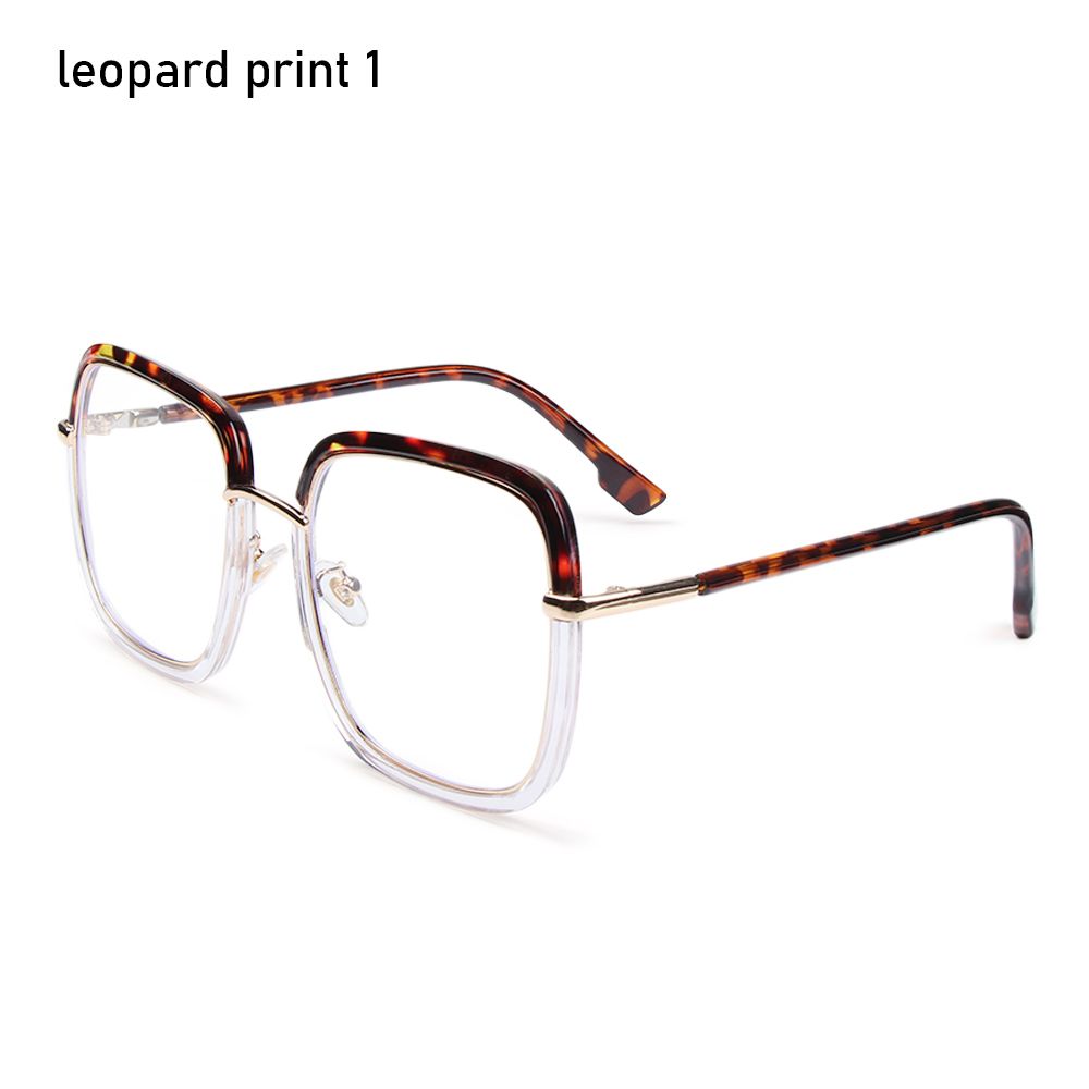TEEK - Vintage-Style Oversized Curve Square Eyewear EYEGLASSES theteekdotcom leopard print  