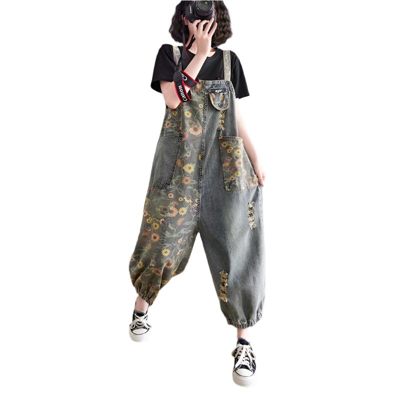 TEEK - Baggy Floral Overalls OVERALLS theteekdotcom   