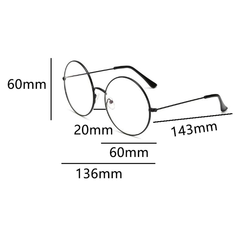 TEEK - Big Round Metal Clear Lens Eyeglasses EYEGLASSES theteekdotcom   