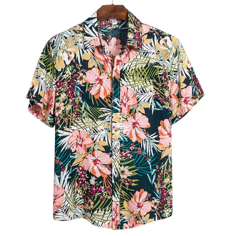 TEEK - Hawaiian Beach Short Sleeve Shirts TOPS theteekdotcom   