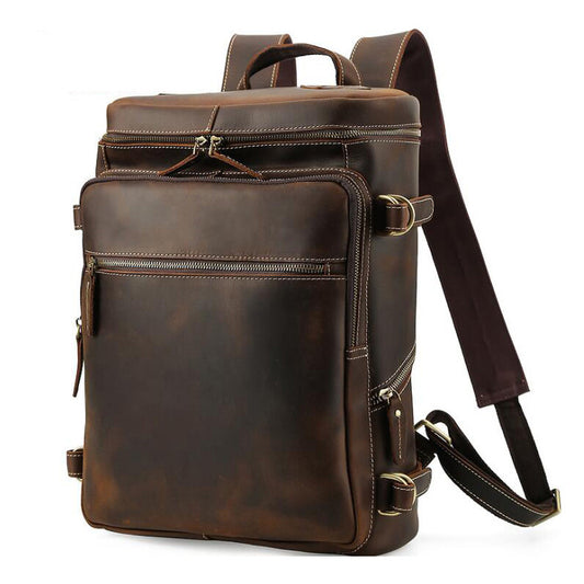 TEEK - Genuine Rucksack Backpack | Various Styles BAG theteekdotcom Design 1 Dark Brown  